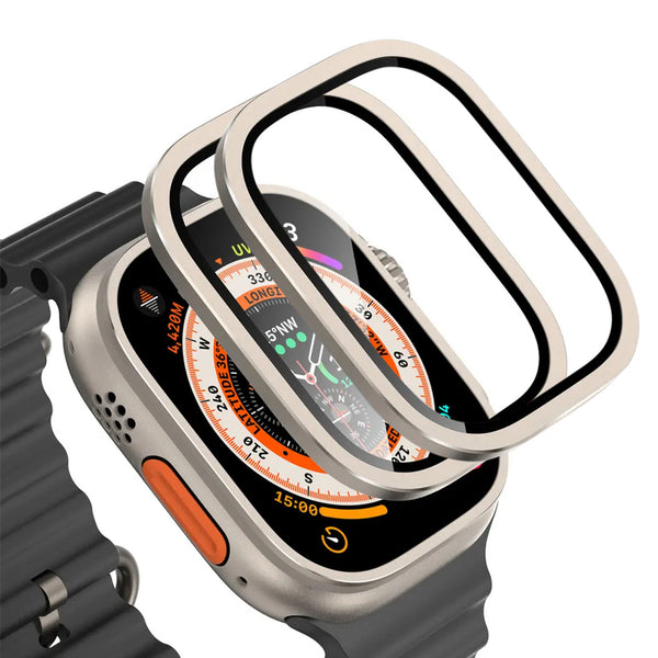 Protector de Pantalla para Apple Watch Ultra - Protector de pantalla de vidrio templado y marco de bisel