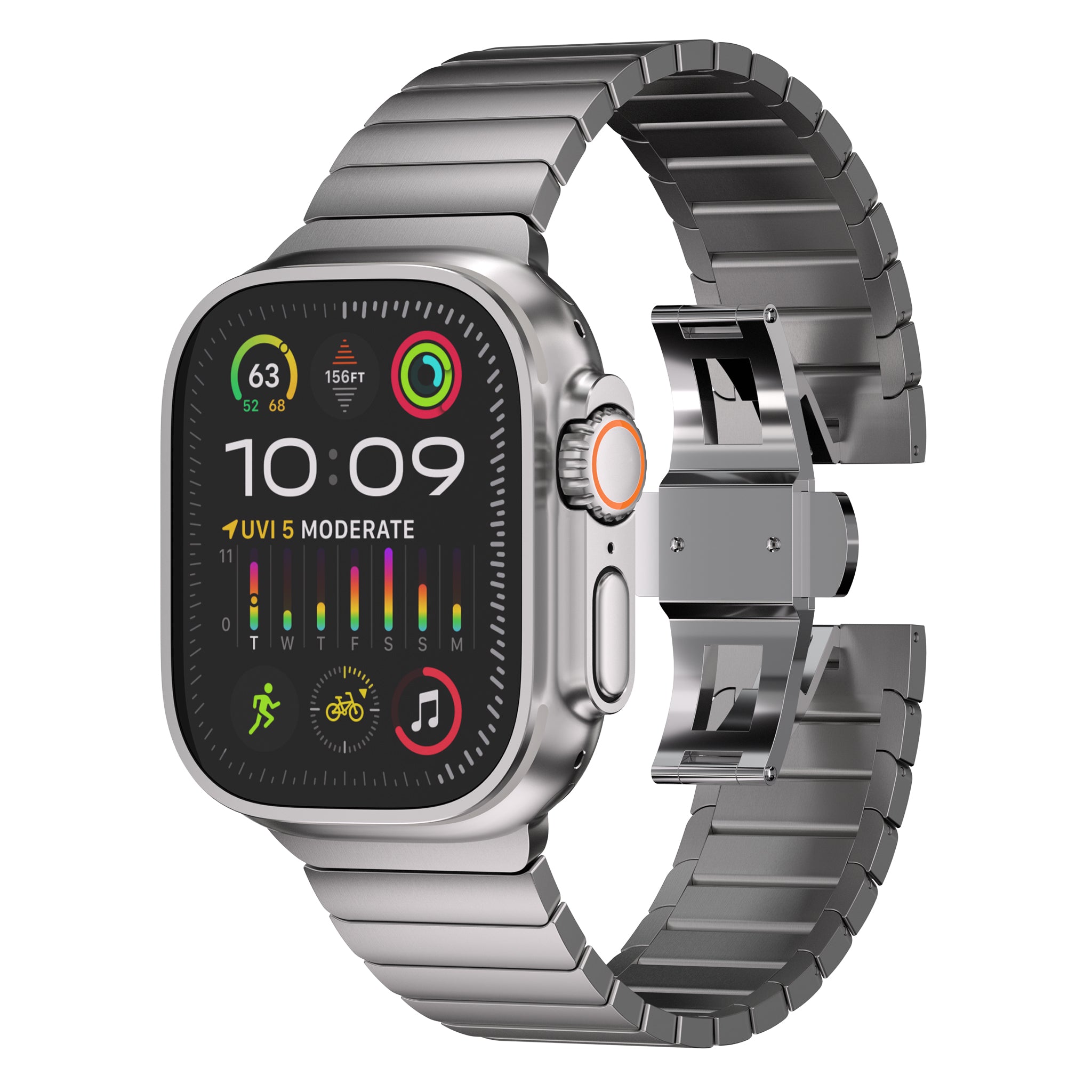 Correa Metálica de Acero Inoxidable para Apple Watch Ultra 2 y Ultra 49 mm