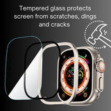 Screen Protector for Apple Watch Ultra 2 - Tempered Glass Screen and Frame Bezel Protector (2-Pack) - Ultra Supply Co