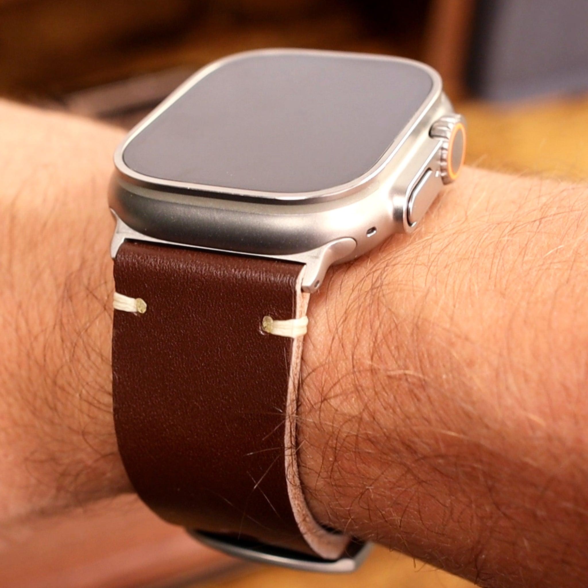 Correa de cuero vintage para Apple Watch Ultra 2 y Ultra 1