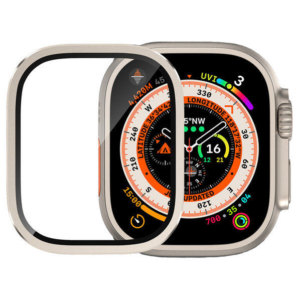 Protector de Pantalla para Apple Watch Ultra - Protector de pantalla de vidrio templado y marco de bisel