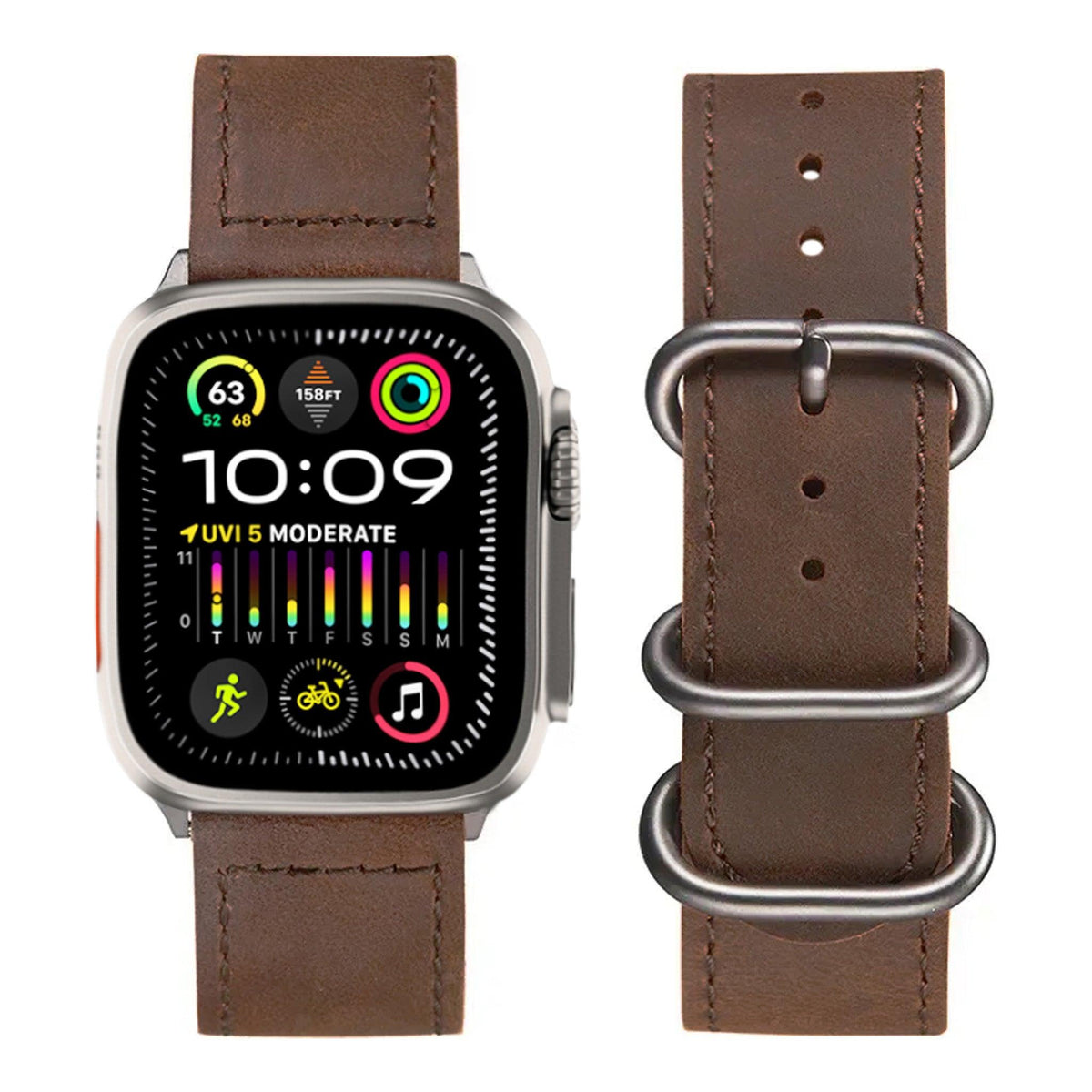 Ultra 2 Leather Strap for Apple Watch Ultra 2 & Ultra 1 - Ultra Supply Co